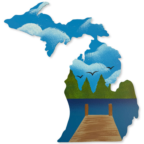 Michigan Dock Scene Magnetic Art Pop