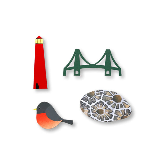 Michigan Icons Magnets S/4