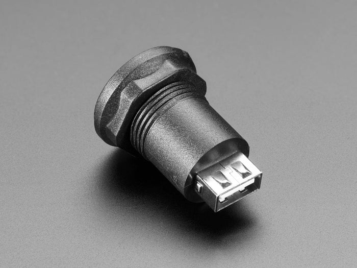 Micro USB B Jack to USB A Plug Round Panel Mount Adapter by The Pi Hut - The Pi Hut