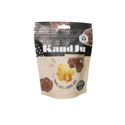 Milk chocolate coated caramel popcorn - 115 g