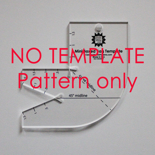 Mini Boxed Bag Template Insert - NO TEMPLATE, PATTERN ONLY