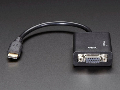 Mini HDMI to VGA Video Adapter with 3.5mm Stereo Cable by The Pi Hut - The Pi Hut