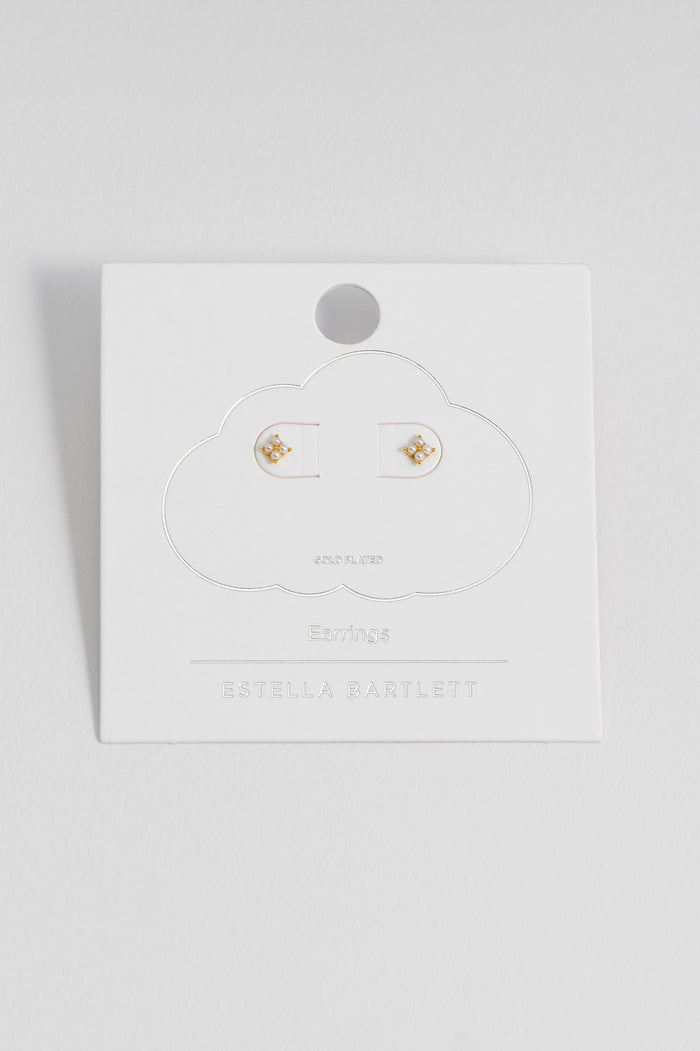 Mini Pearl Flower Studs