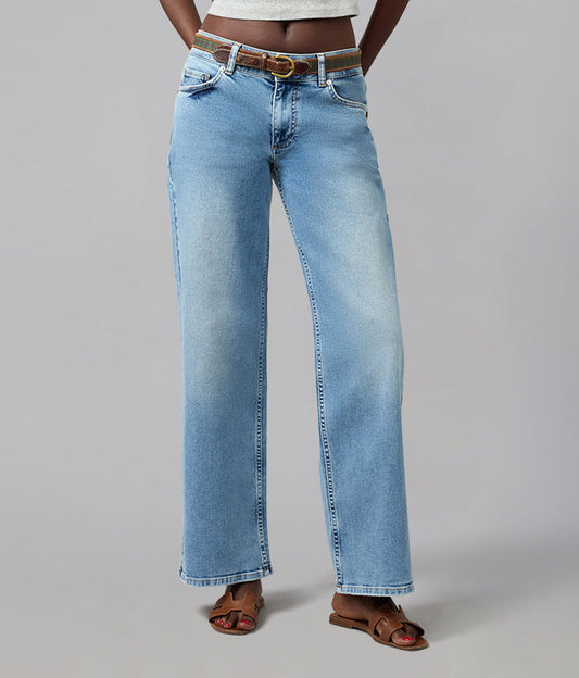 MIRO-DD Mid Rise Comfort Straight Jeans