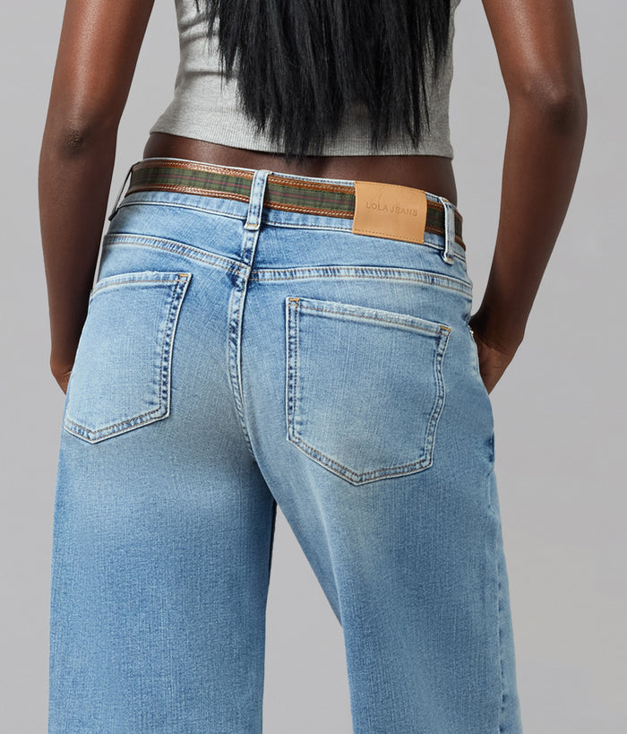 MIRO-DD Mid Rise Comfort Straight Jeans