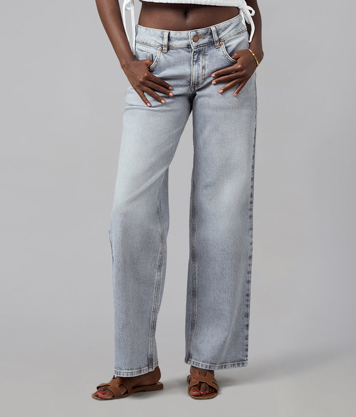 MIRO-MON Mid Rise Comfort Straight Jeans