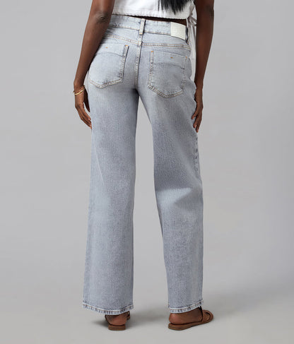 MIRO-MON Mid Rise Comfort Straight Jeans