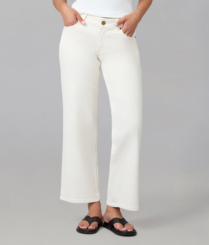MIRO-RAW Mid Rise Comfort Straight Jeans