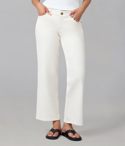 MIRO-RAW Mid Rise Comfort Straight Jeans