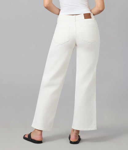 MIRO-RAW Mid Rise Comfort Straight Jeans