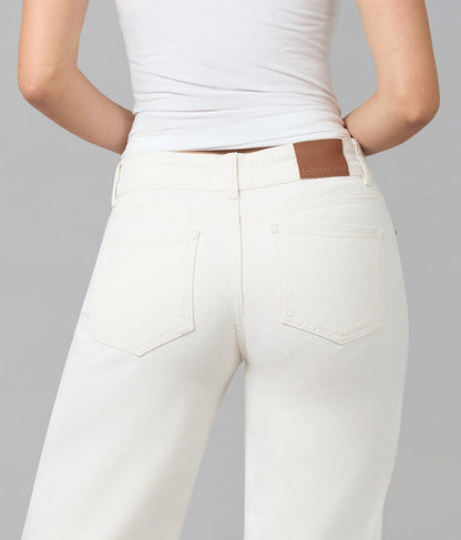 MIRO-RAW Mid Rise Comfort Straight Jeans