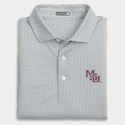 Mississippi State Trellis Printed Performance Polo