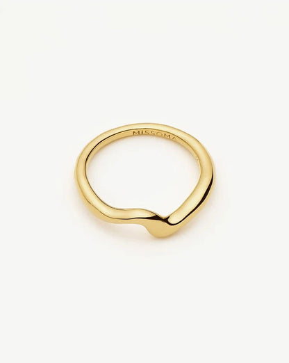 Molten Wave Stacking Ring | 18k Gold Vermeil Rings Missoma