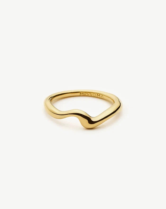 Molten Wave Stacking Ring | 18k Gold Vermeil Rings Missoma