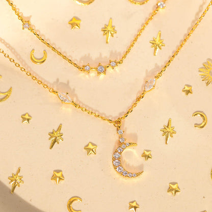 Moon & Stars Layered Necklace