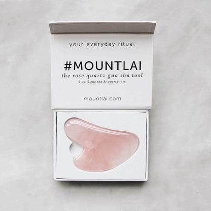 Mount Lai Rose Quartz Gua Sha Facial Lifting Tool