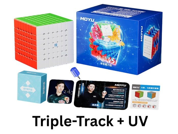 MoYu AoFu V5 7x7 (Triple-Track Magnetic + UV) - Stickerless