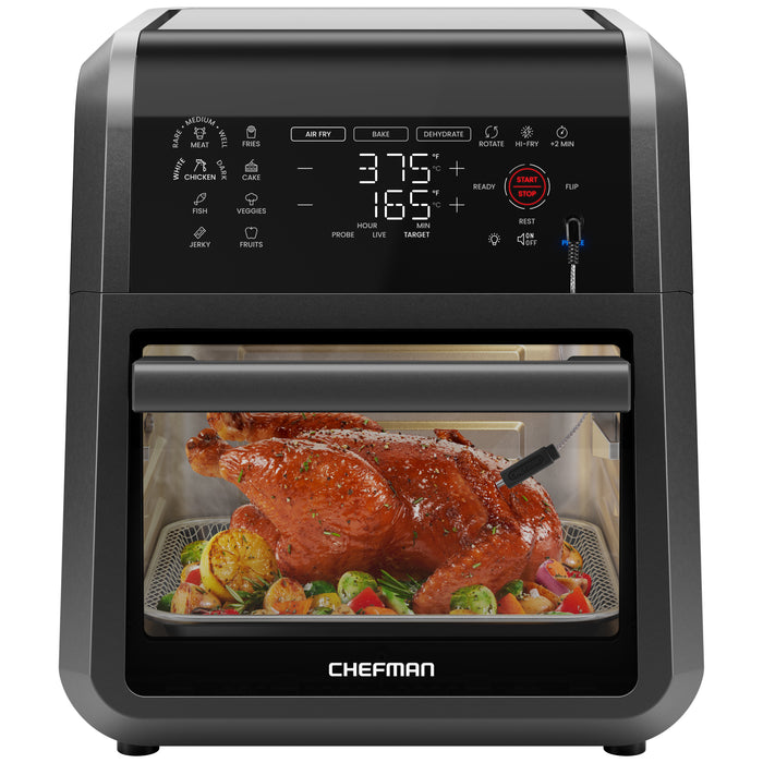 Multifunctional Digital Air Fryer w/ Integrated Smart Thermometer - 12 Quart