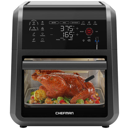 Multifunctional Digital Air Fryer w/ Integrated Smart Thermometer - 12 Quart