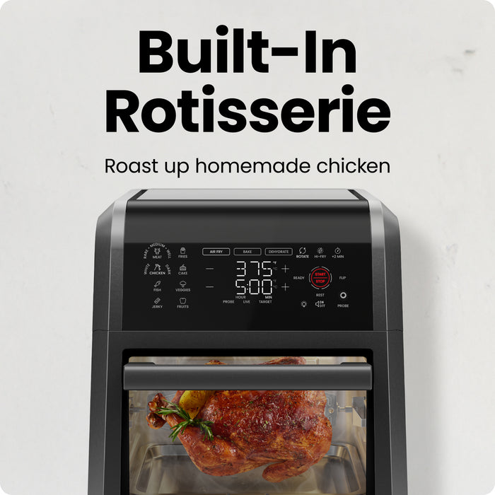 Multifunctional Digital Air Fryer w/ Integrated Smart Thermometer - 12 Quart