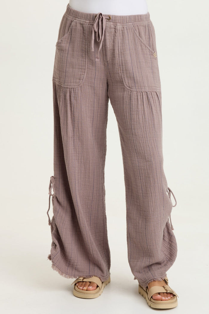 XCVI Muriel Stripe Gauze Wide-Leg Pant