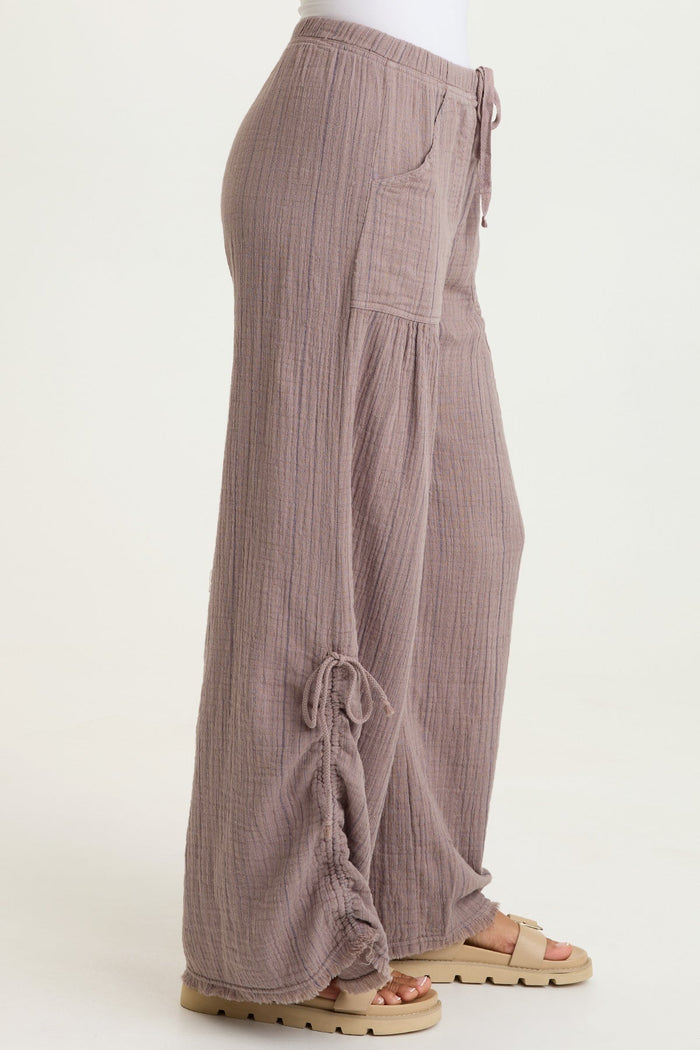 XCVI Muriel Stripe Gauze Wide-Leg Pant