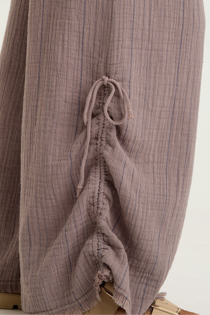 XCVI Muriel Stripe Gauze Wide-Leg Pant