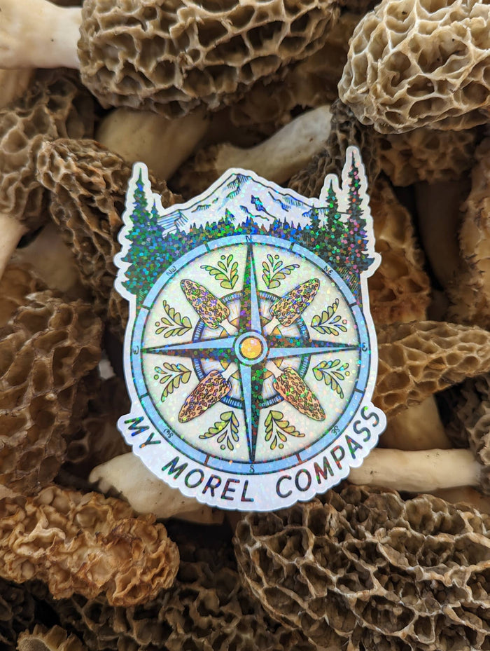 My Morel Compass Sticker