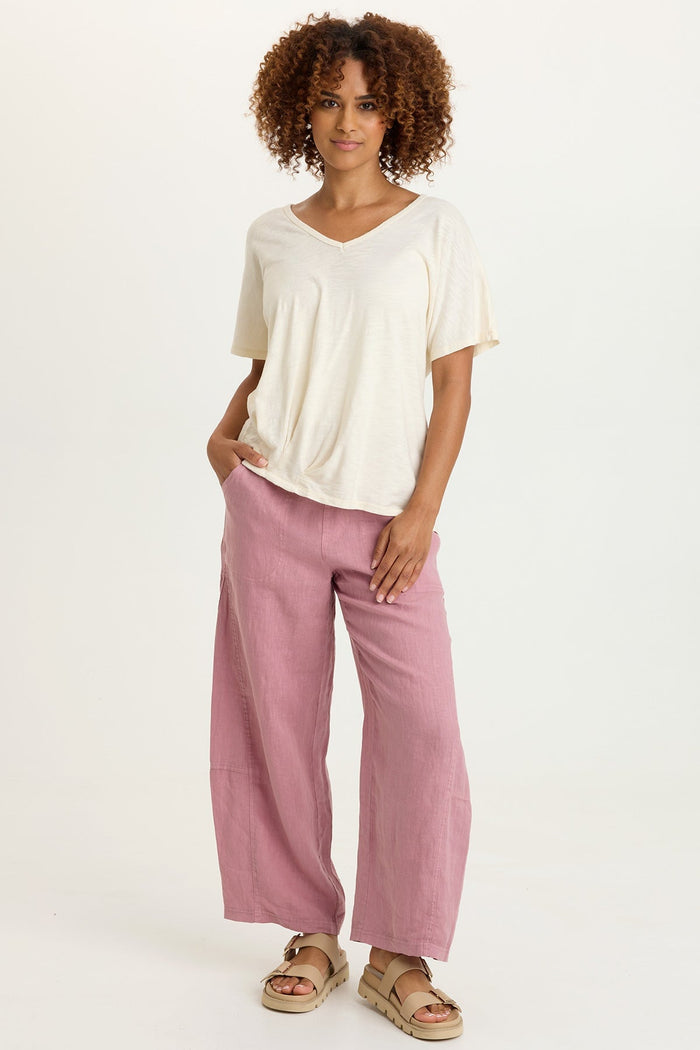 XCVI Nao Linen Barrel Crop