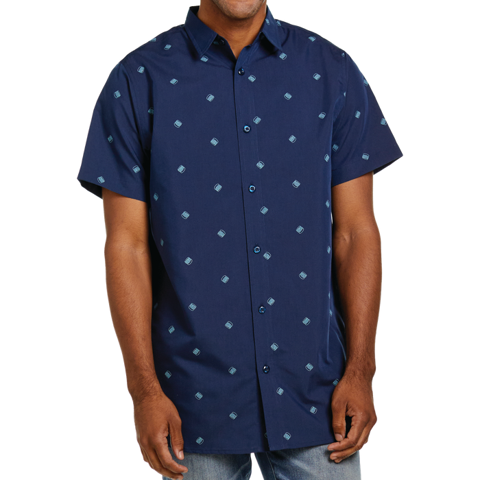 Navy Double-Double® Button Up