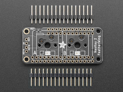 NeoKey FeatherWing - Two Mechanical Key Switches with NeoPixels by Adafruit - The Pi Hut