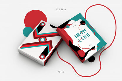 Neon Line Playing Cards by Riffle Shuffle Playing Card Company