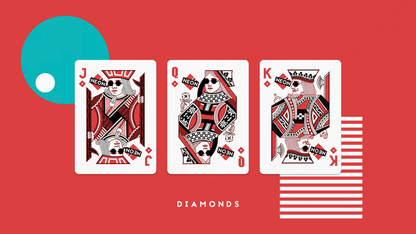 Neon Line Playing Cards by Riffle Shuffle Playing Card Company