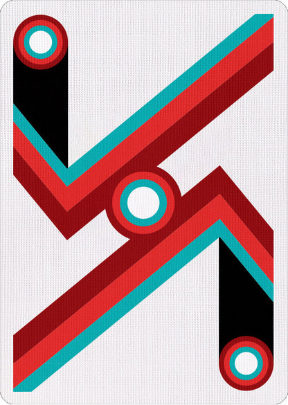 Neon Line Playing Cards by Riffle Shuffle Playing Card Company