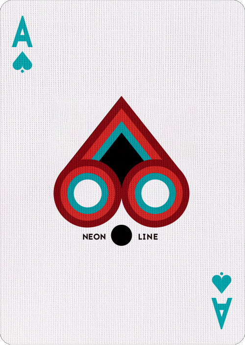 Neon Line Playing Cards by Riffle Shuffle Playing Card Company