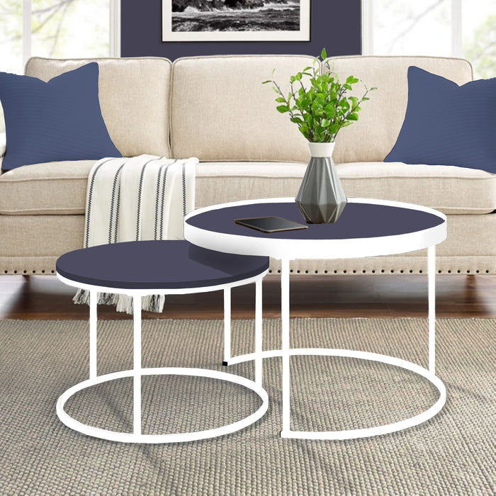 Nested Coffee Table Blue/White by Urban Style