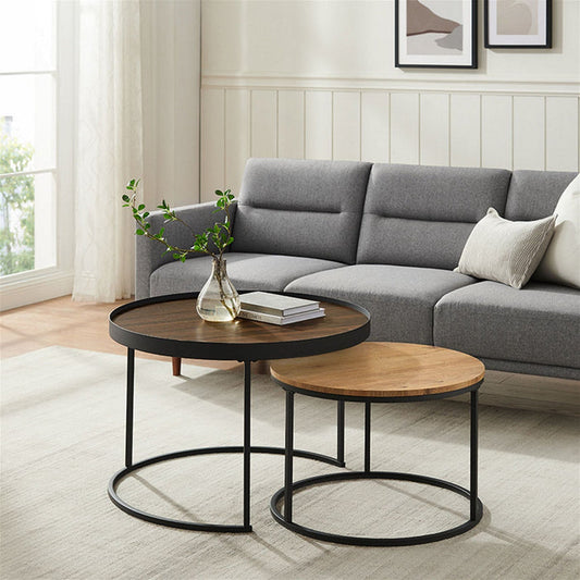 Nested Coffee Table in Dark Walnut/English Oak by Urban Style -Home Living Store - -