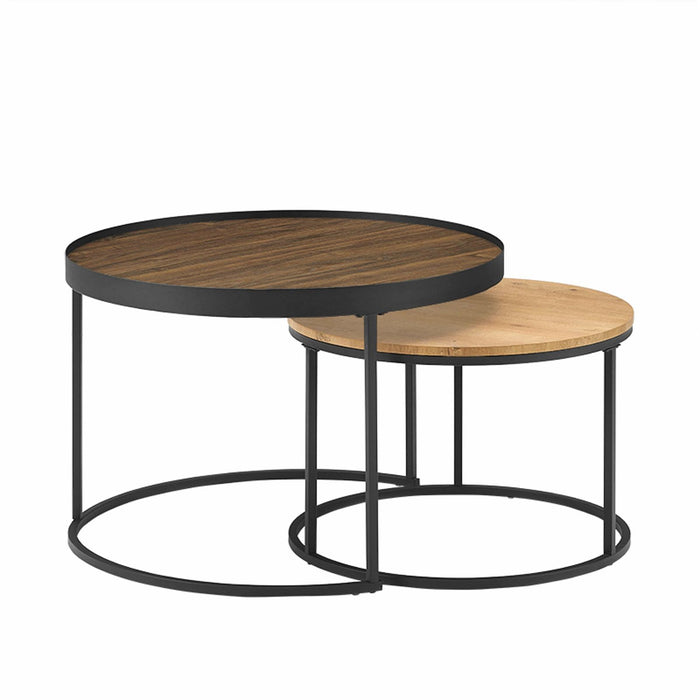 Nested Coffee Table in Dark Walnut/English Oak by Urban Style -Home Living Store - -