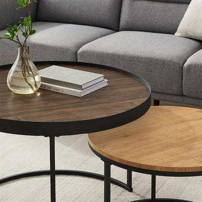 Nested Coffee Table in Dark Walnut/English Oak by Urban Style -Home Living Store - -