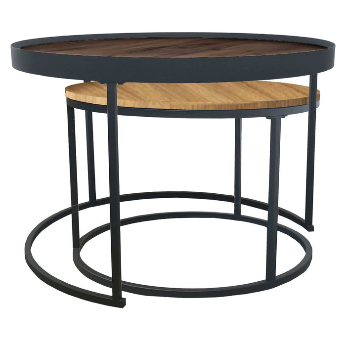 Nested Coffee Table in Dark Walnut/English Oak by Urban Style -Home Living Store - -