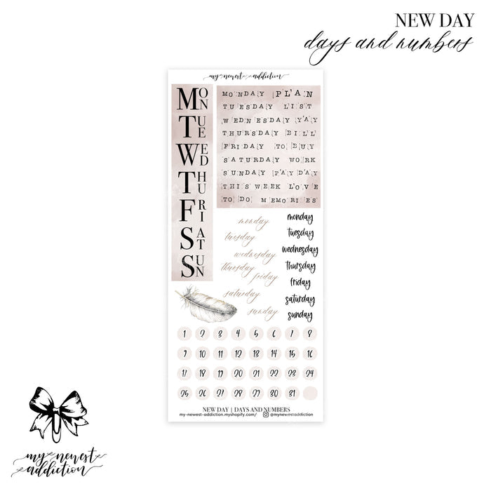 Days and Numbers / Premium Matte