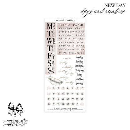 Days and Numbers / Premium Matte