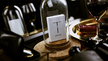New T Gaff (White) Playing Cards by TCC Playing Card Co.