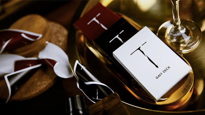 New T Gaff (White) Playing Cards by TCC Playing Card Co.