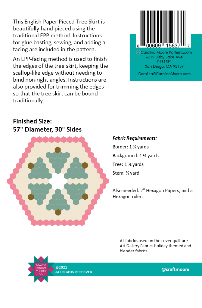 Next Year's Tree Skirt - Digital Download Pattern