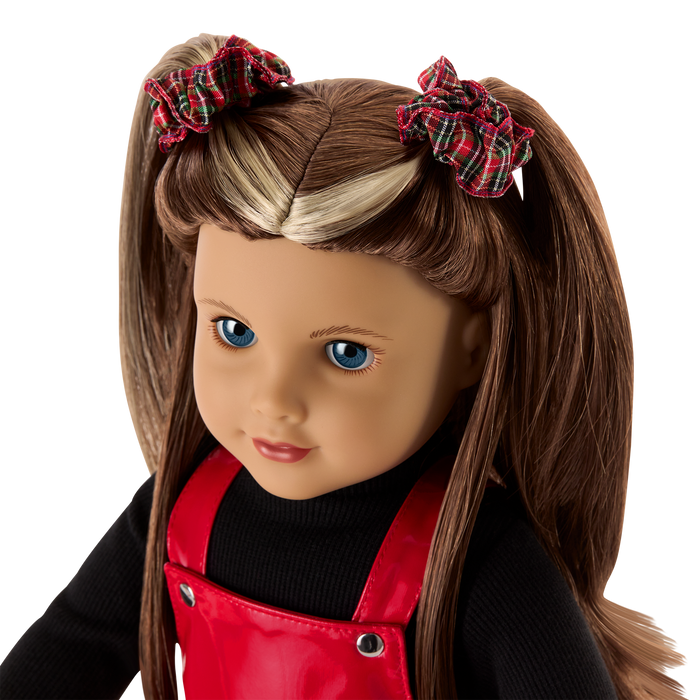 Nicki’s™ Red Vinyl Jumper Outfit for 18-inch Dolls (Historical Characters)