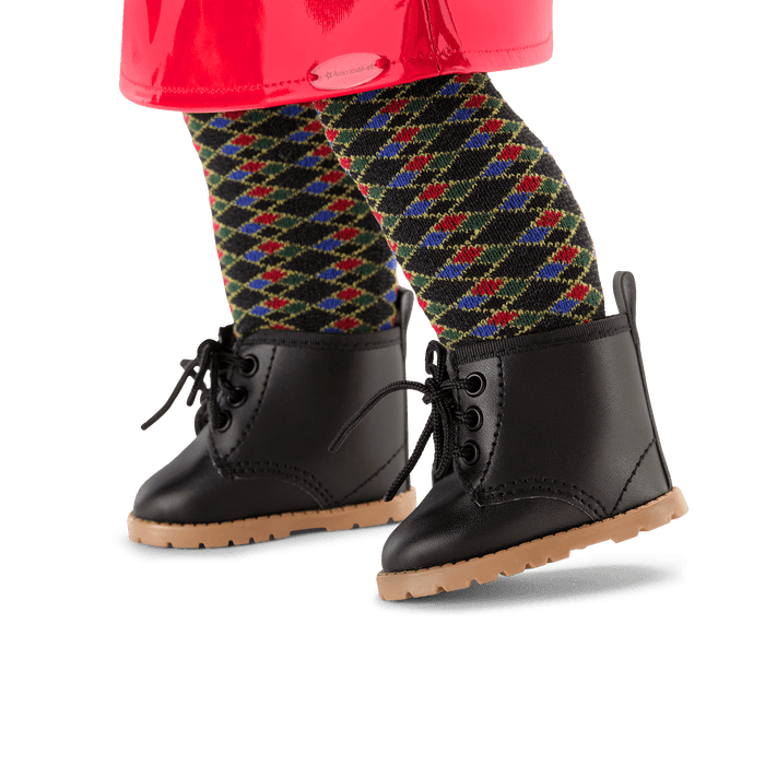 Nicki’s™ Red Vinyl Jumper Outfit for 18-inch Dolls (Historical Characters)