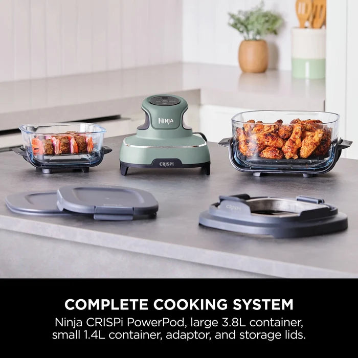 Ninja FN101UKSG CRISPi 4 in 1 Portable Glass Air Fryer Sage Sage