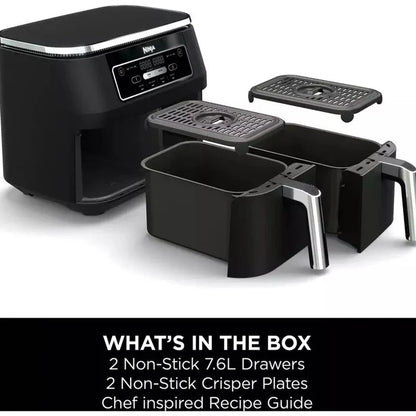 Ninja Foodi 4-in-1 Dual Zone Air Fryer 7.6L | AF200UK Ninja Air Fryer Euronics Ireland