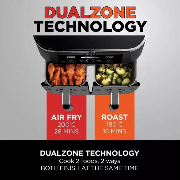 Ninja Foodi 4-in-1 Dual Zone Air Fryer 7.6L | AF200UK Ninja Air Fryer Euronics Ireland
